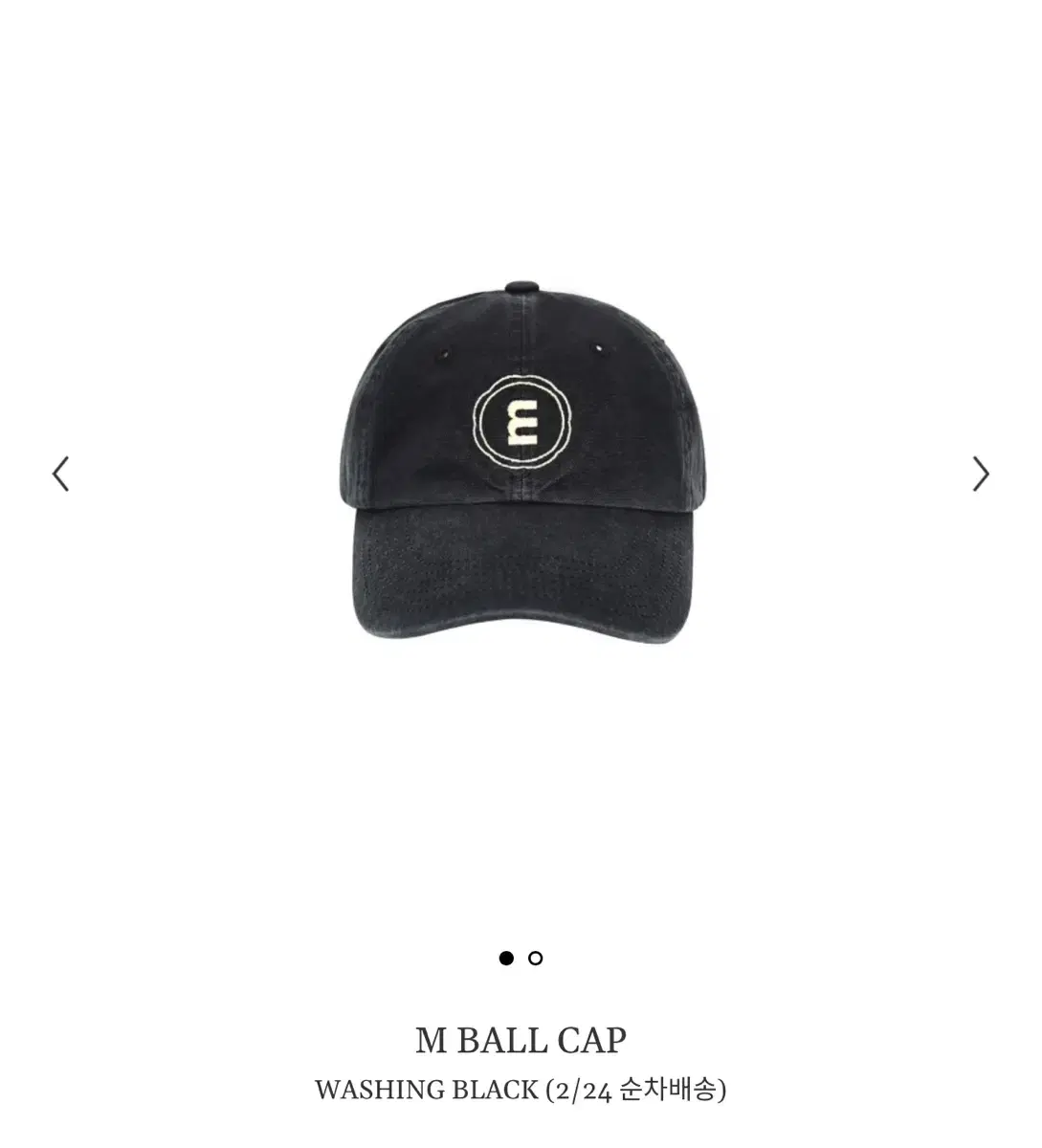 예약만 가능*새 상품* 미닛뮤트 M ball cap (워싱 블랙)